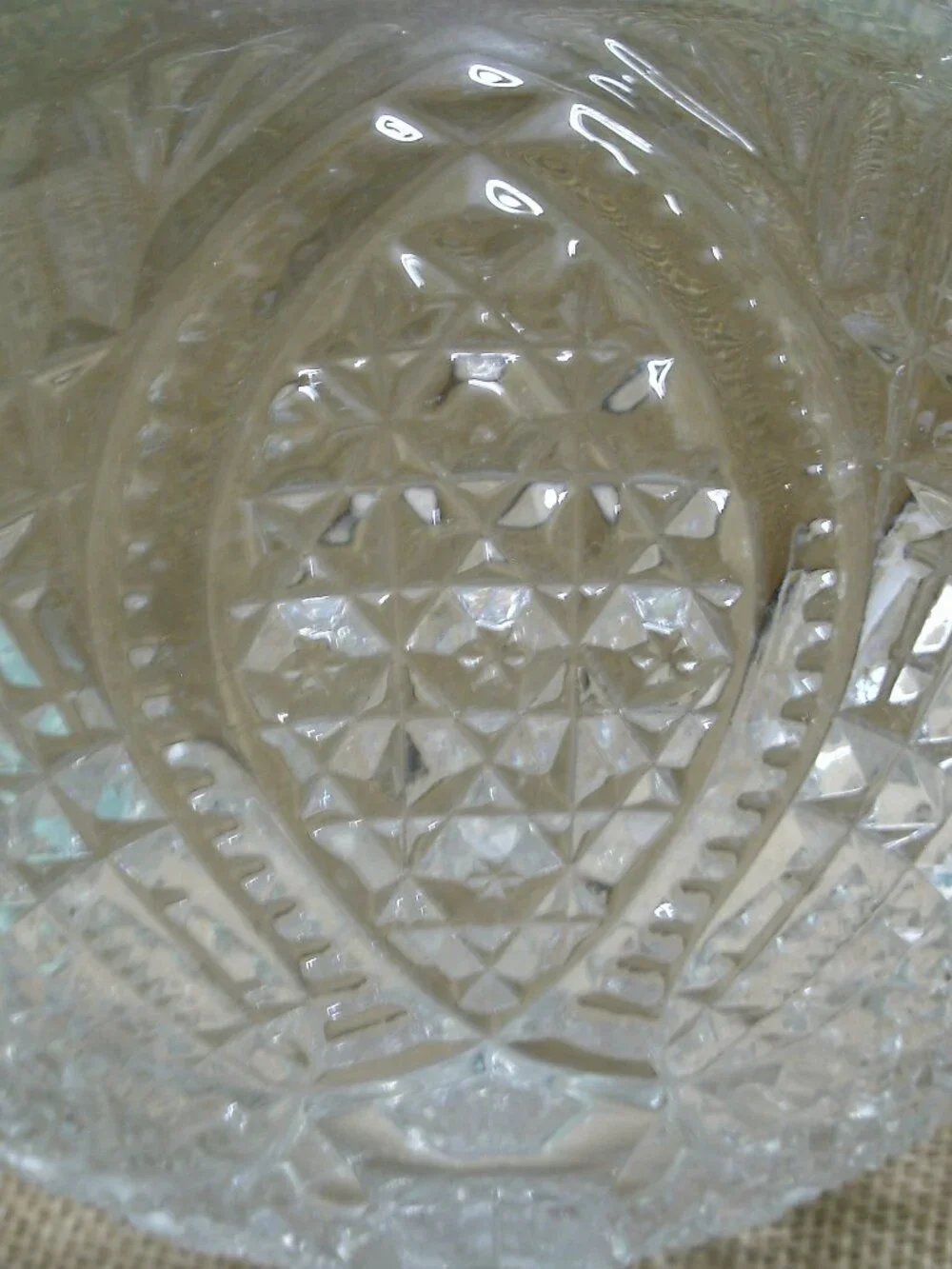 EAPG Fortuna New Martinsville Glass Tall Compote Fruit Bowl